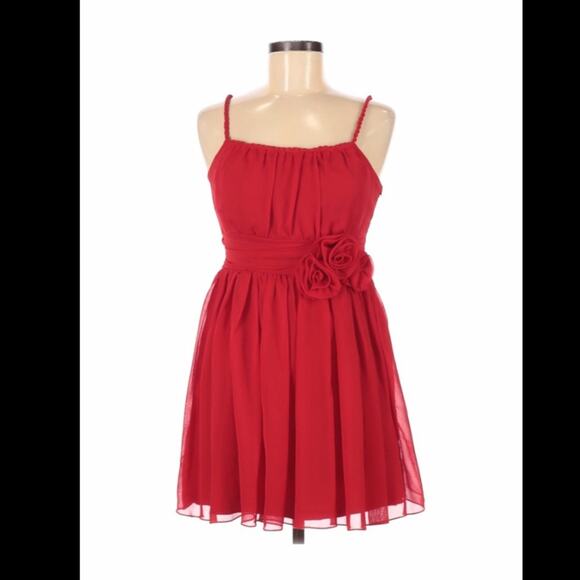 Popsy by F and X Cherry red fit and flare cocktail party dress, size medium - Picture 1 of 9